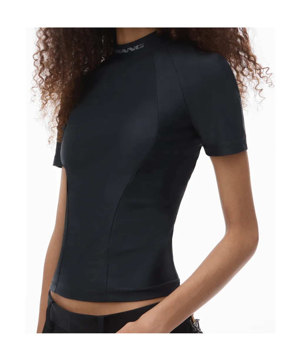 Alexander Wang Logo Detailed Mockneck T-Shirt
