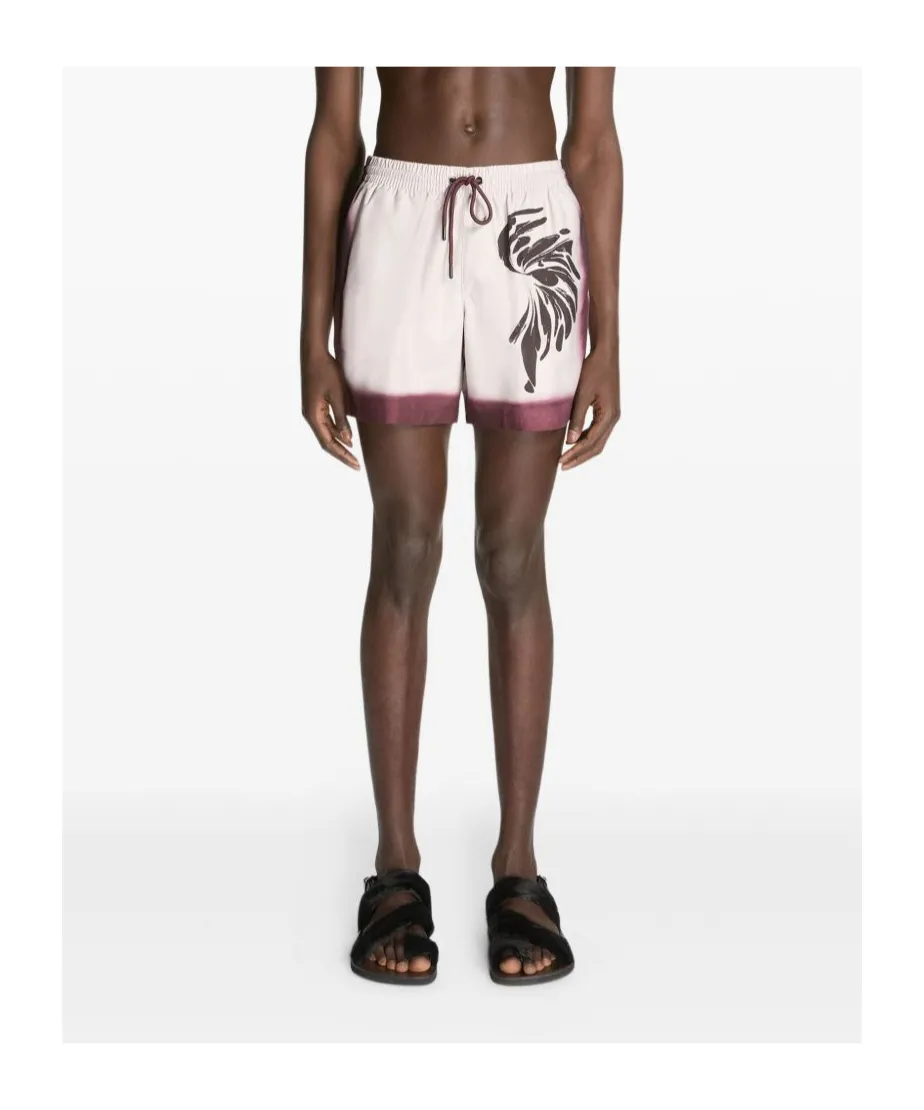 Ombre-Trim Swim Shorts
