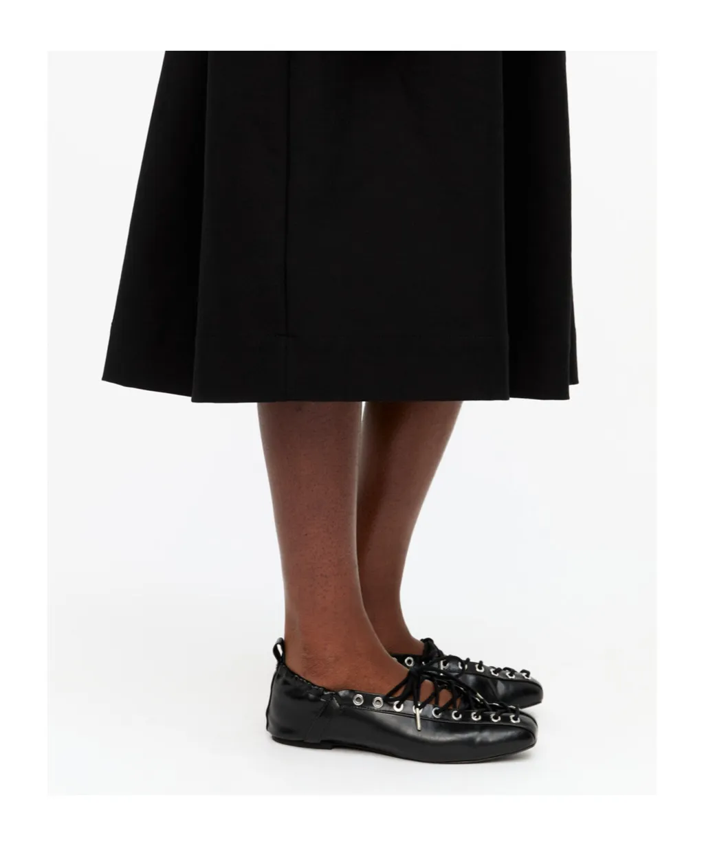 Ganni Square-Toe Lace-Up Balleina Shoes
