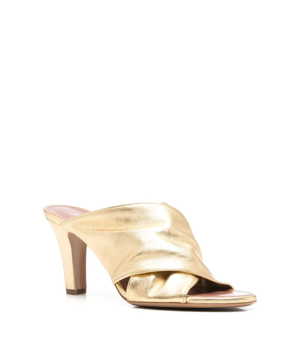 Round-Toe High-Heeled Sandals