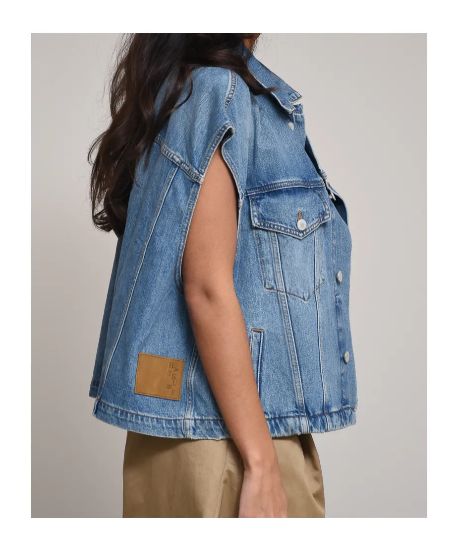 Haikure Classic Button-Down Denim Shirt