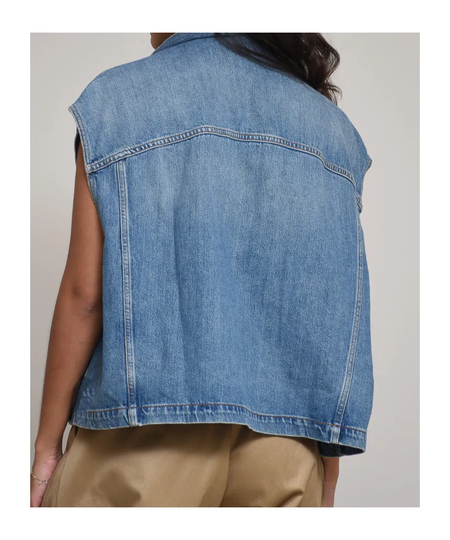 Haikure Classic Button-Down Denim Shirt