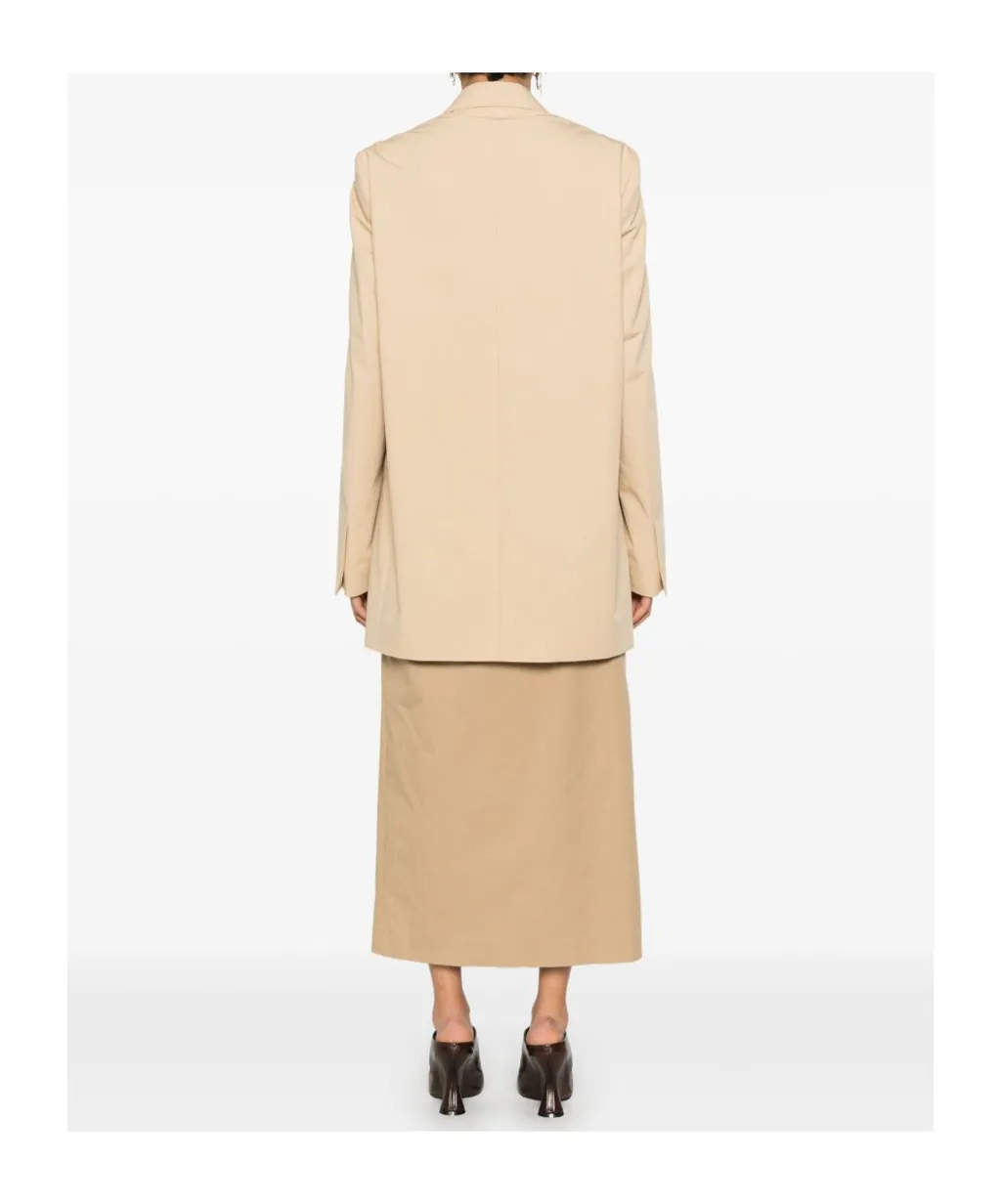 Beige Double-Breasted Blink Blazer Dries Van Noten