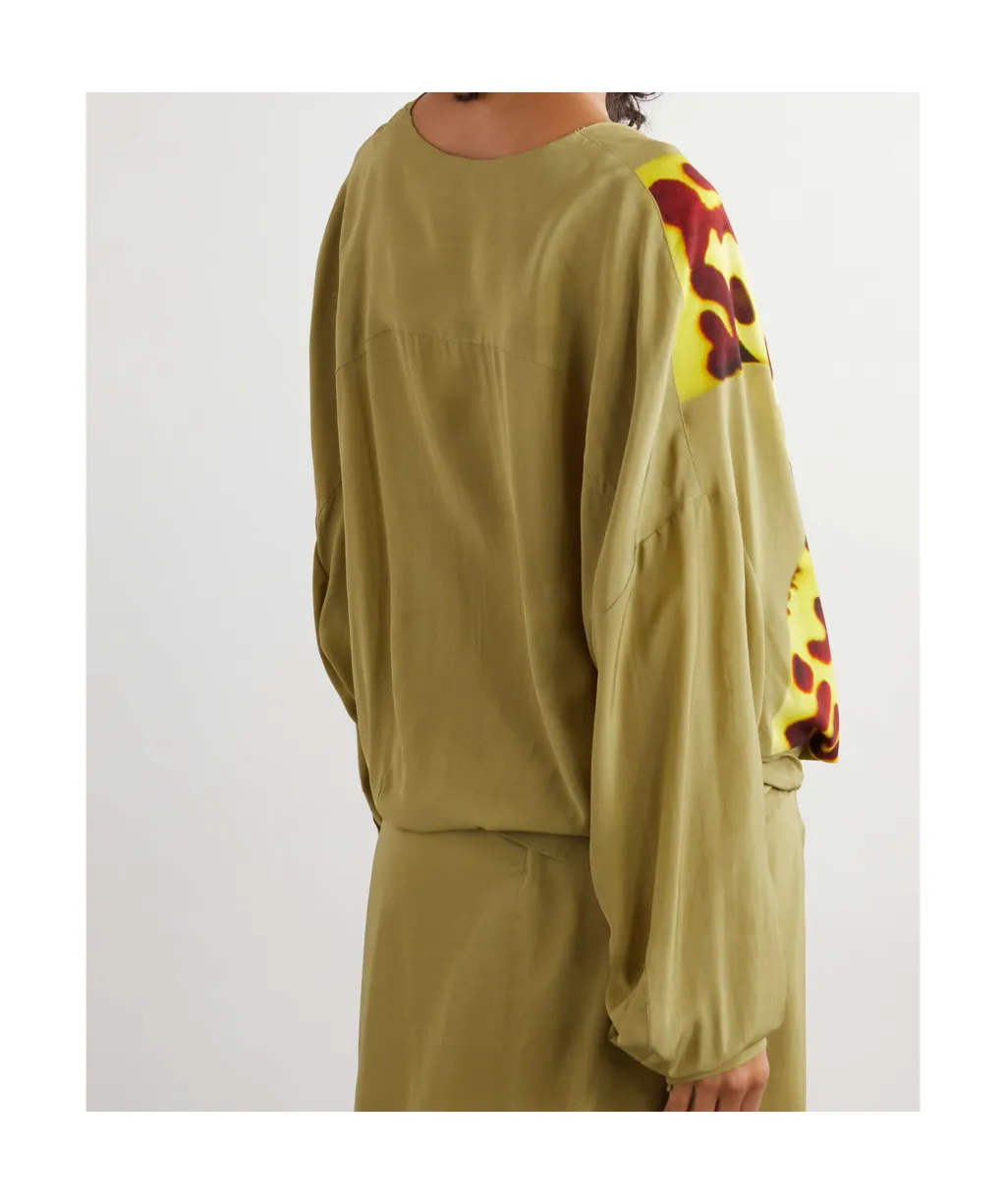 Dries Van Noten Pattern-Printed Draped Top
