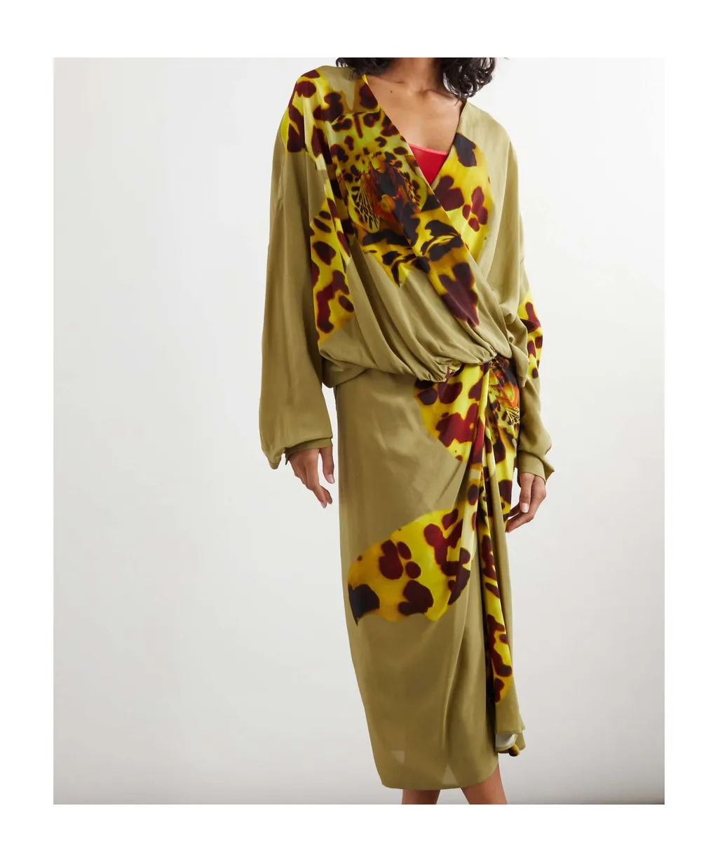 Dries Van Noten Pattern-Printed Draped Top