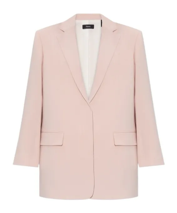 Theory Single-Breasted Crepe Blazer