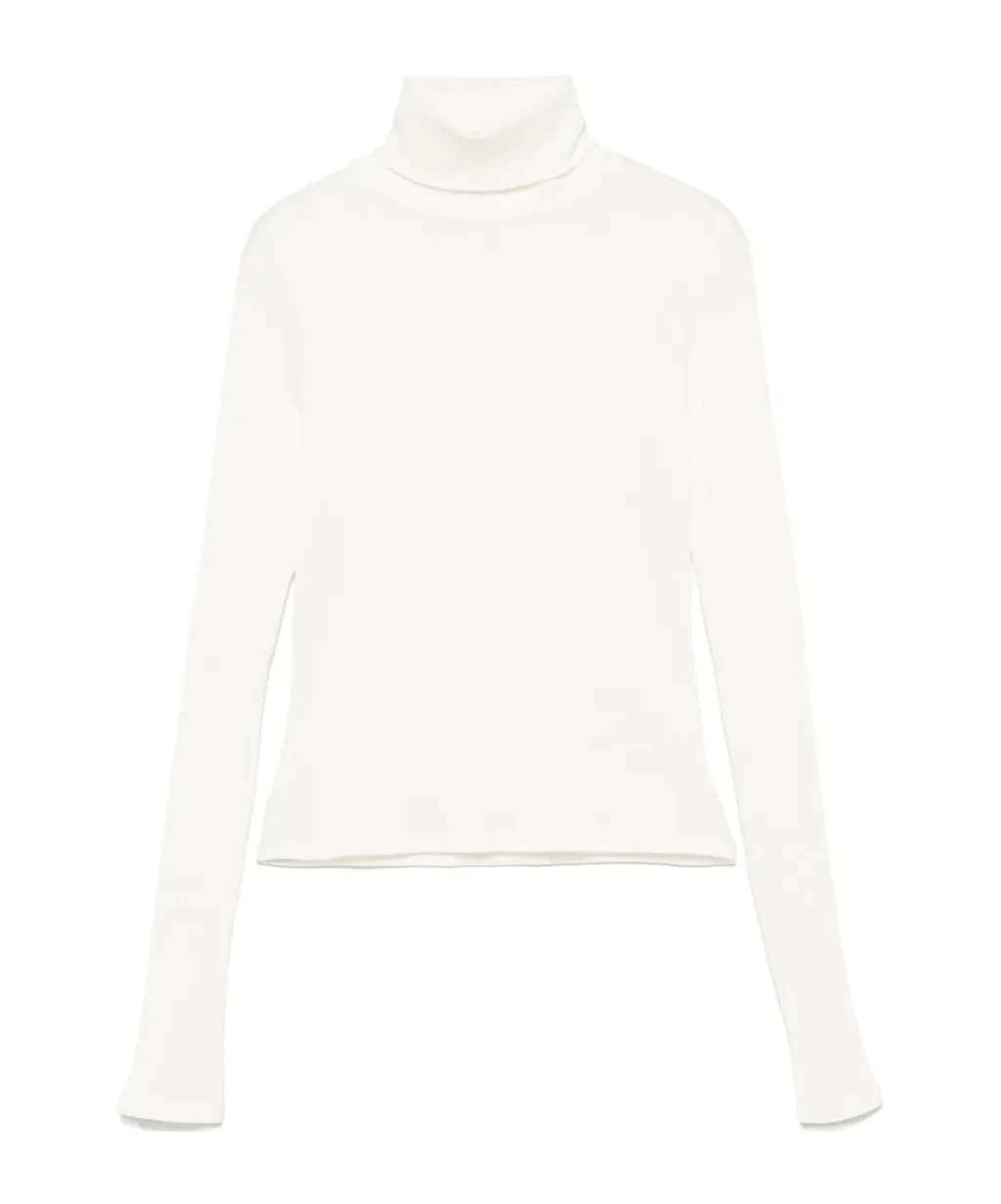 Ribbed Roll-Neck Top