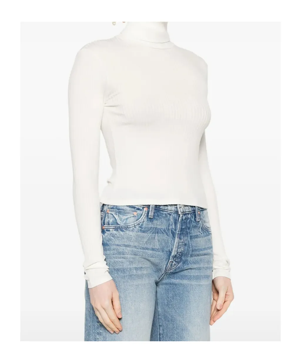 Ribbed Roll-Neck Top