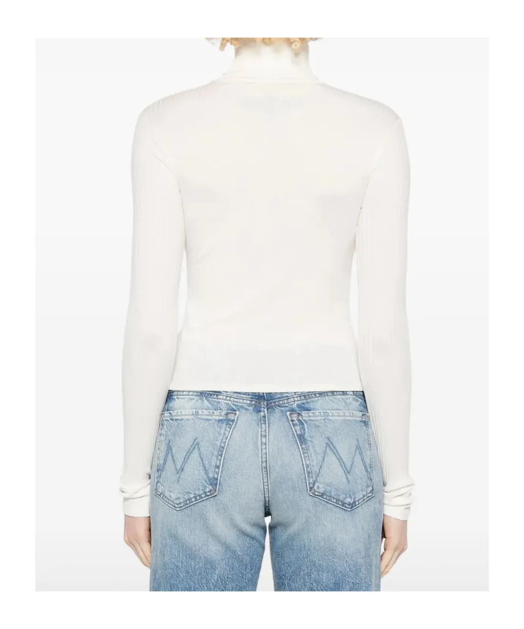 Ribbed Roll-Neck Top