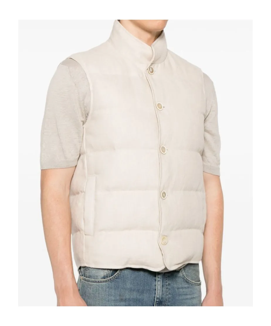 High Collar Sleeveless Vest