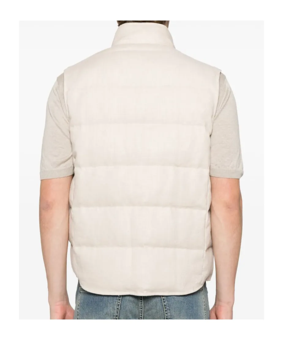 High Collar Sleeveless Vest