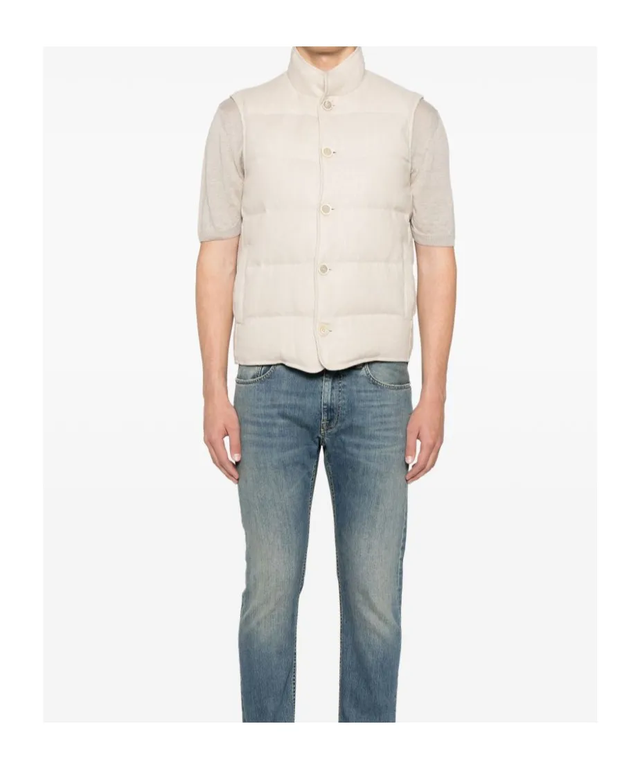 High Collar Sleeveless Vest