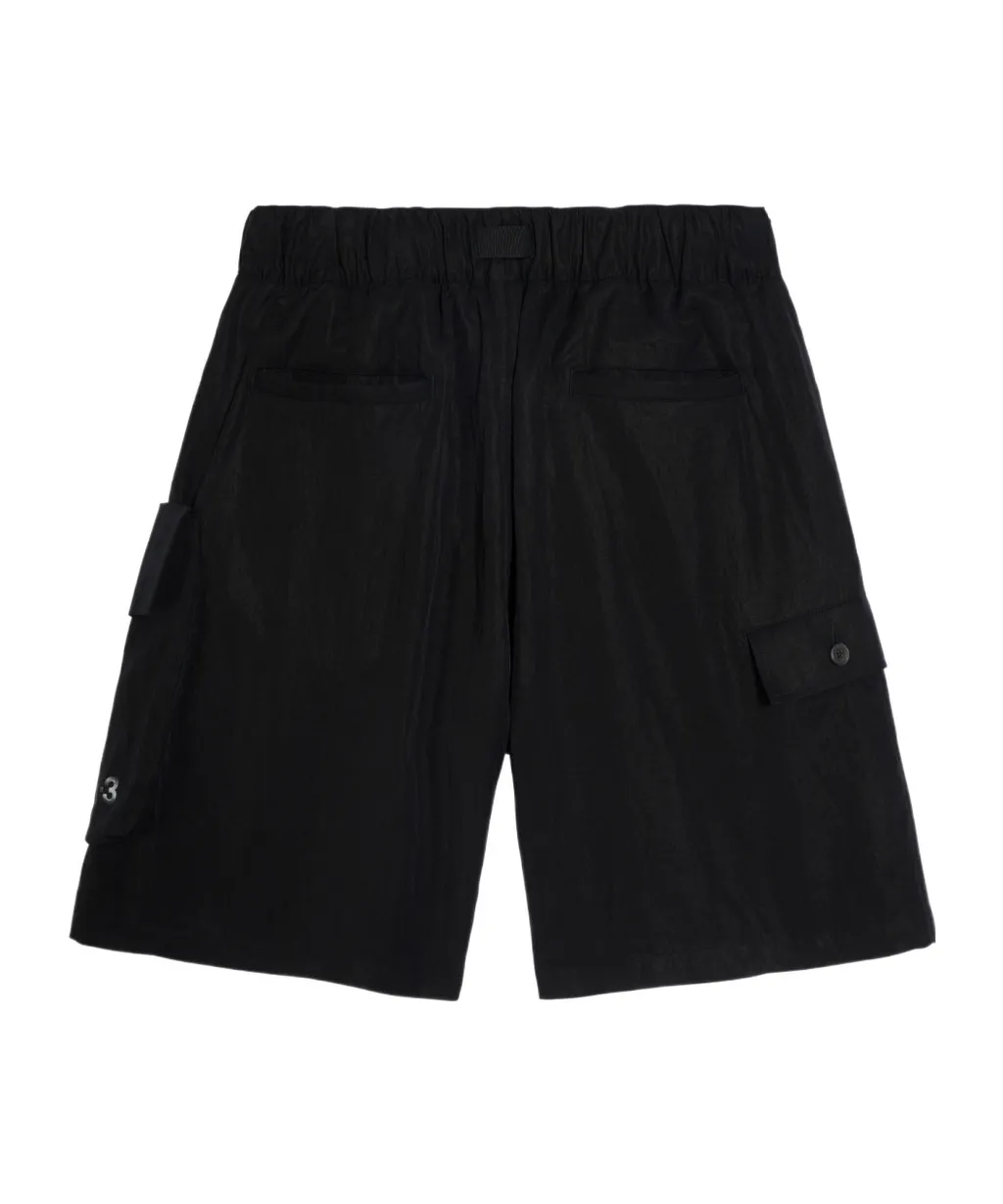 Y-3 Twill Asymmetric Cargo Shorts