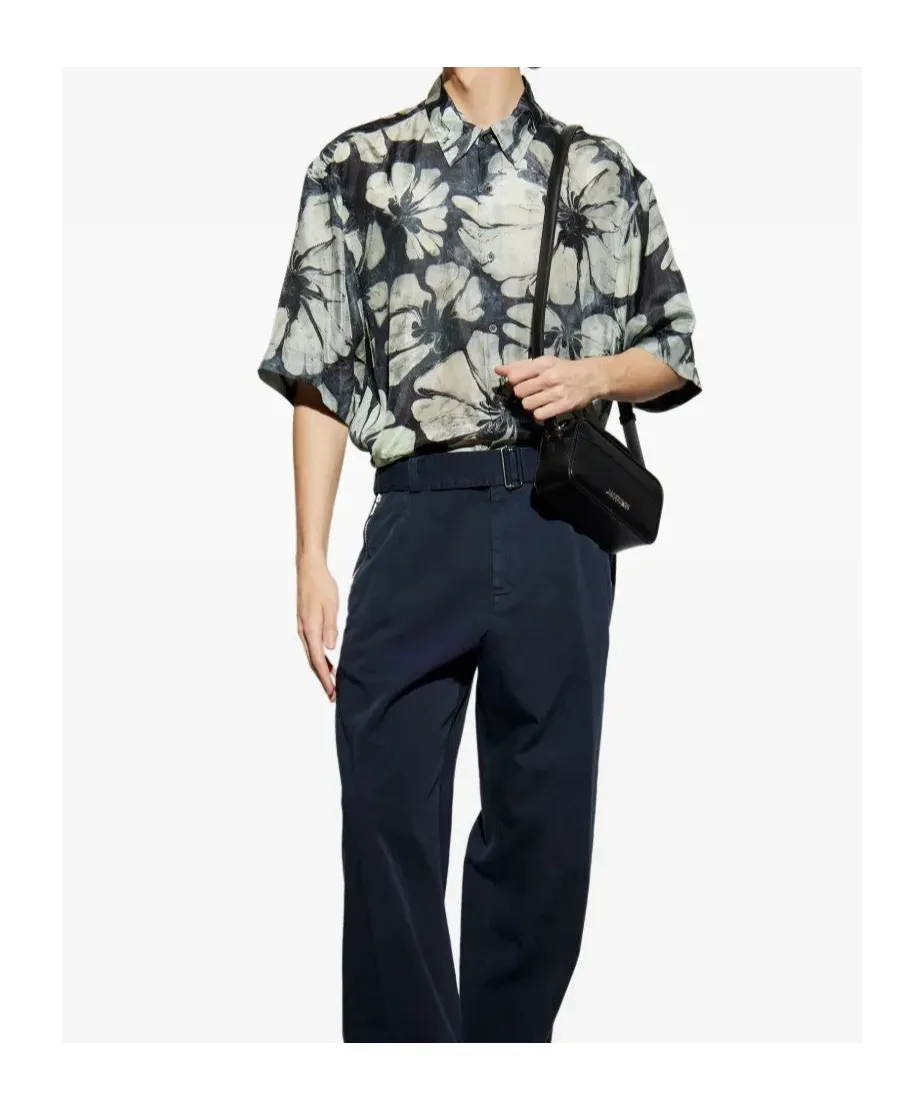 Dries Van Noten Cassidye Printed Short-Sleeved Shirt