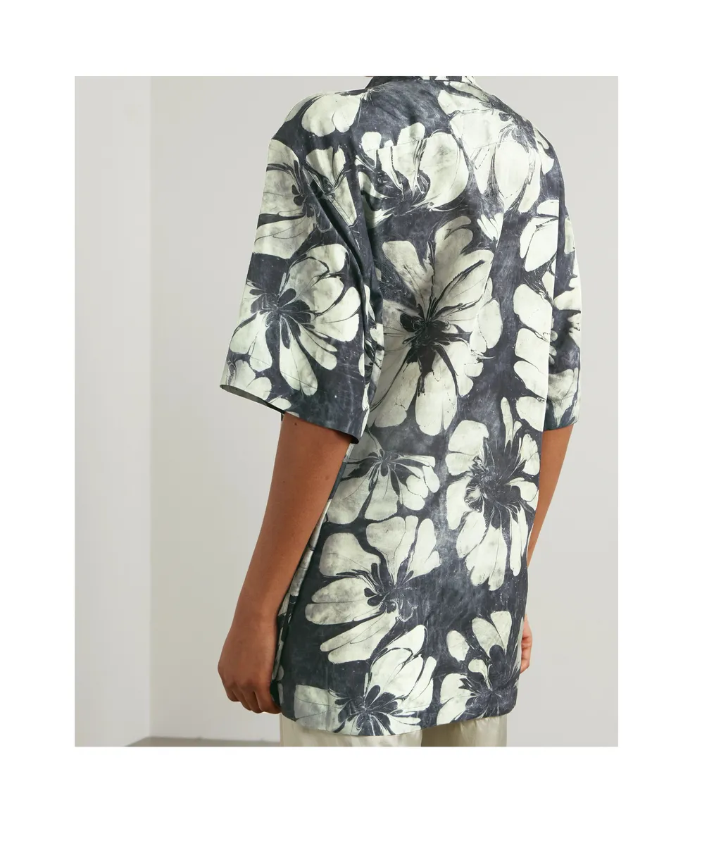 Dries Van Noten Cassidye Printed Short-Sleeved Shirt