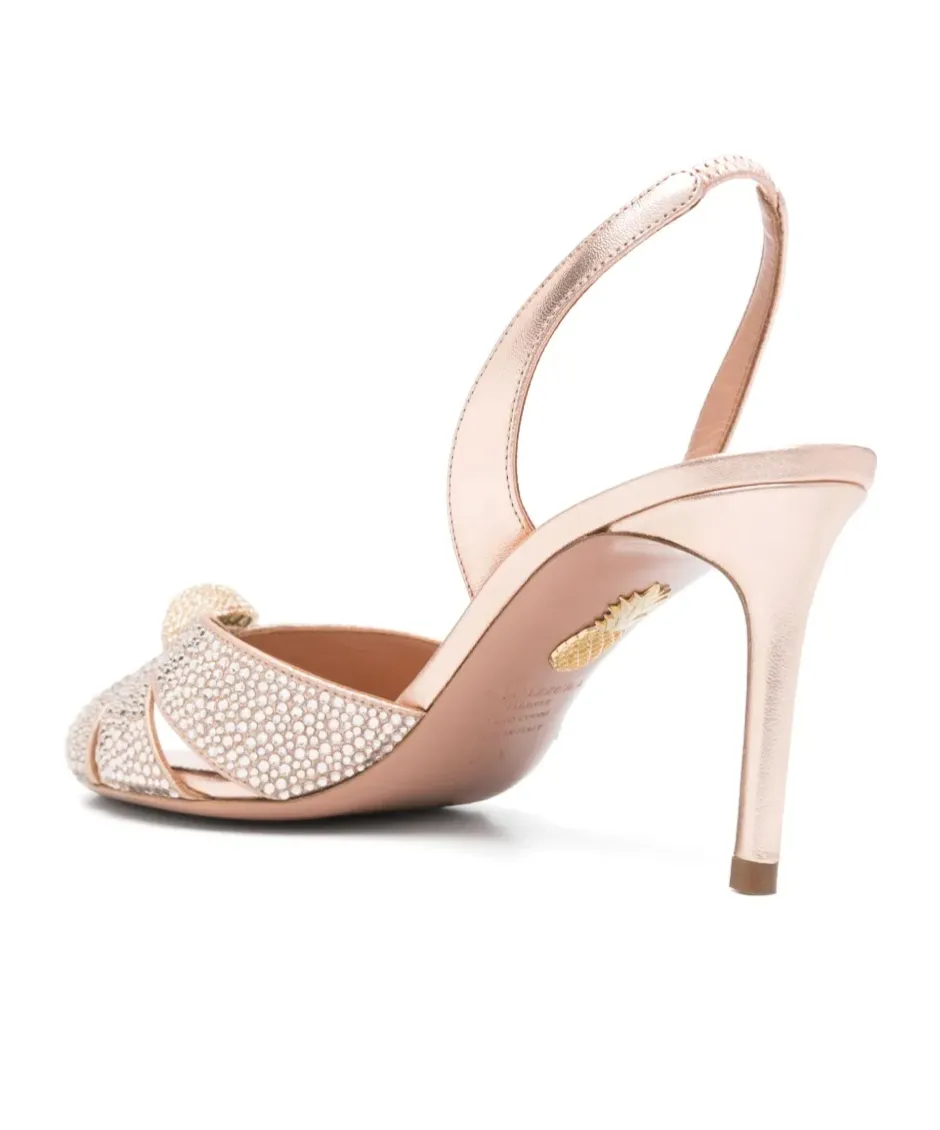 Aquazzura Almond Open Toe Slingback Sandals