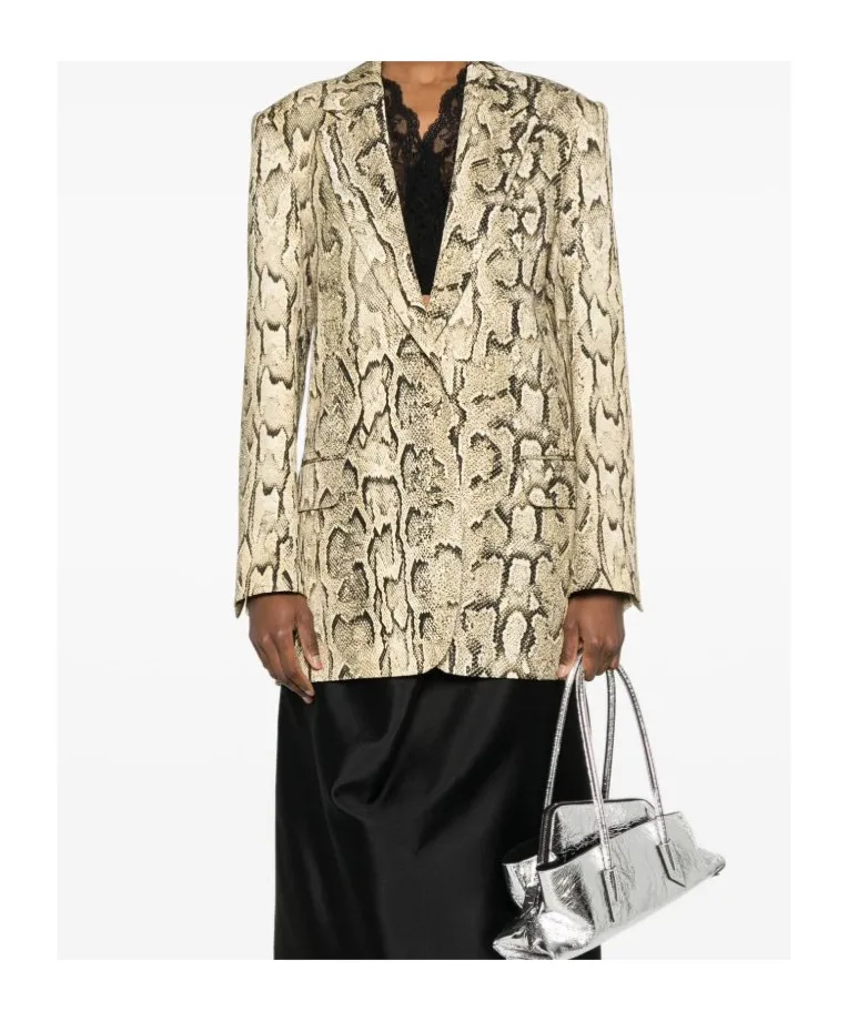 Snakeskin Jacquard Blazer