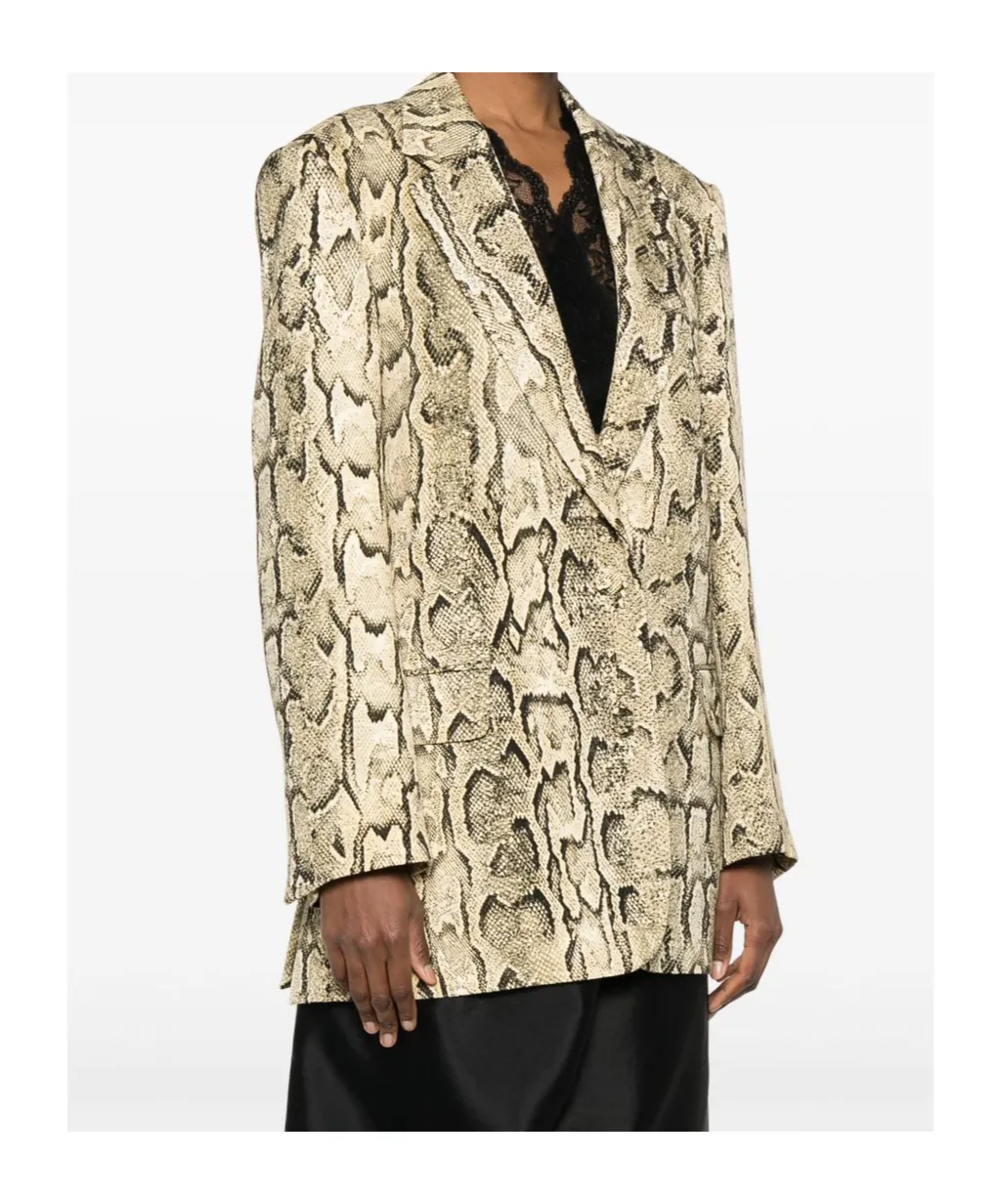 Snakeskin Jacquard Blazer
