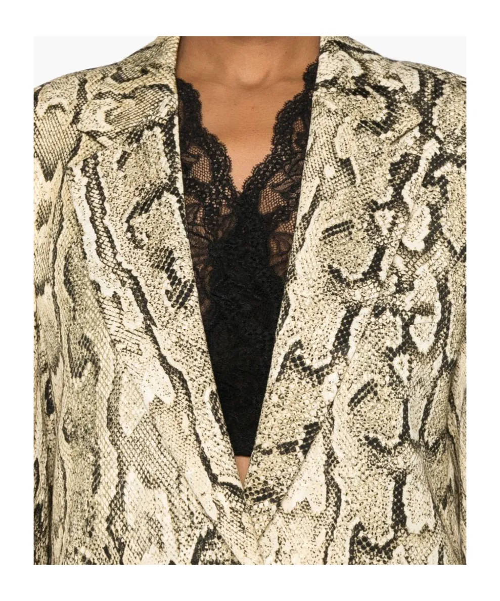 Snakeskin Jacquard Blazer
