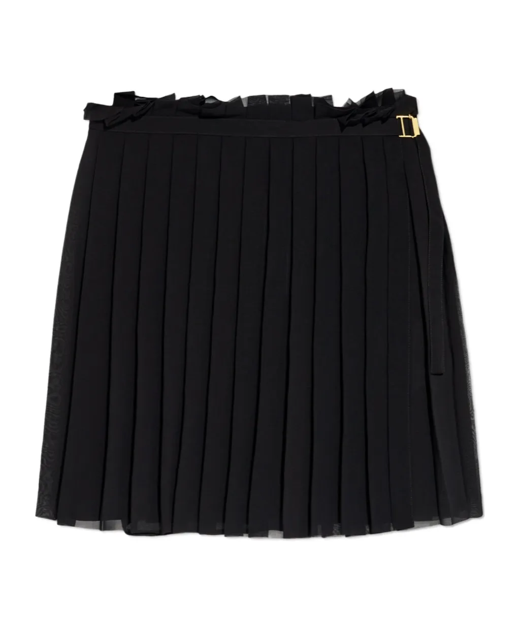 Ami Paris Pleated Straight Hem Mini Skirt