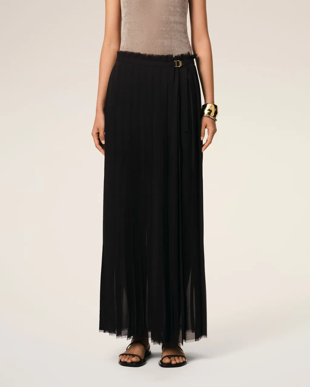 Ami Paris Pleated Maxi Skirt