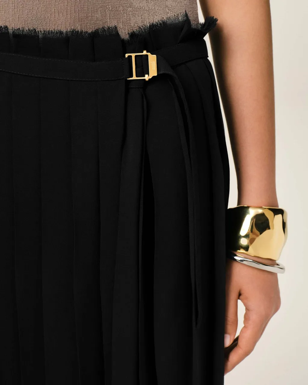 Ami Paris Pleated Maxi Skirt