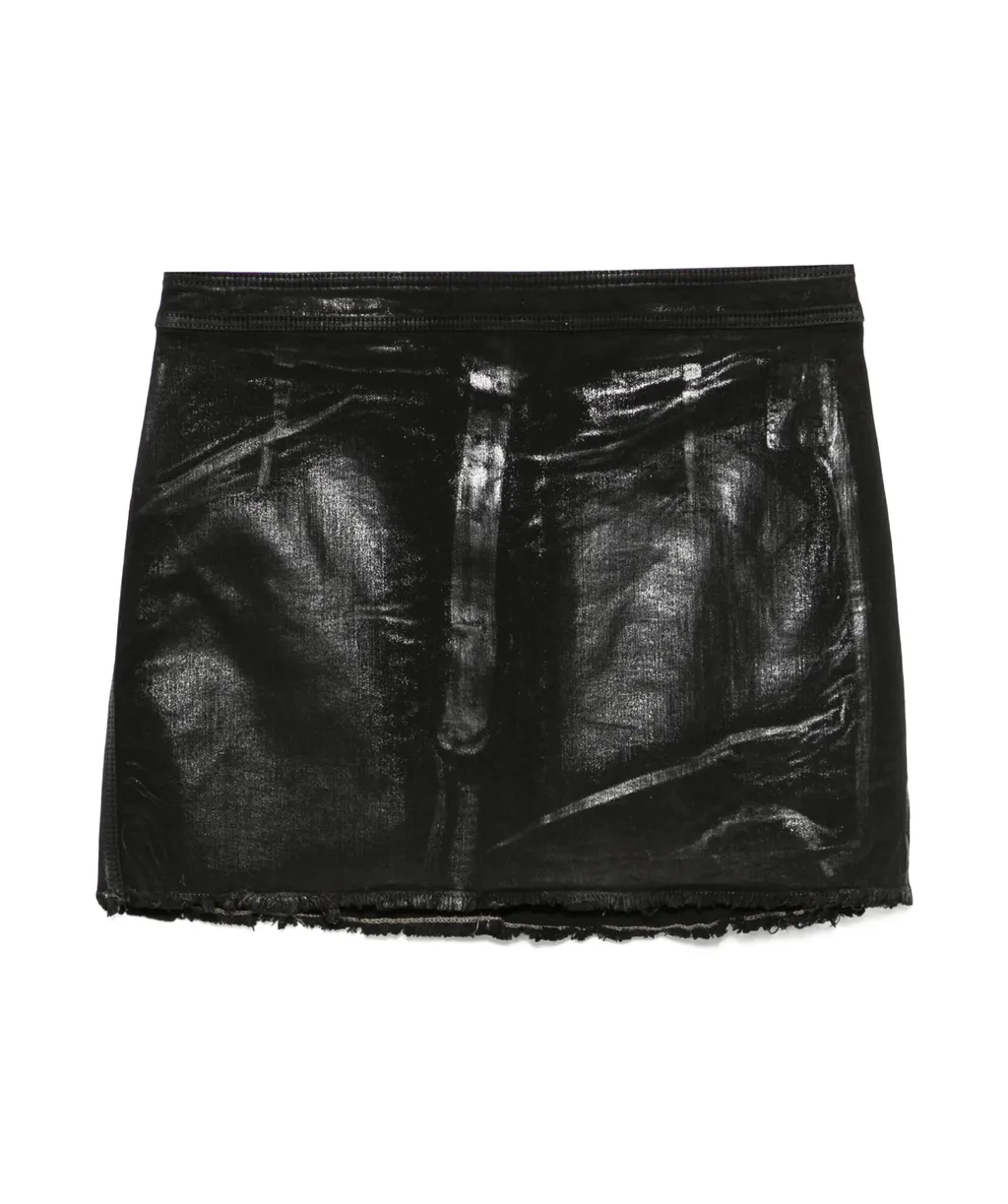 Coated Mini Skirt