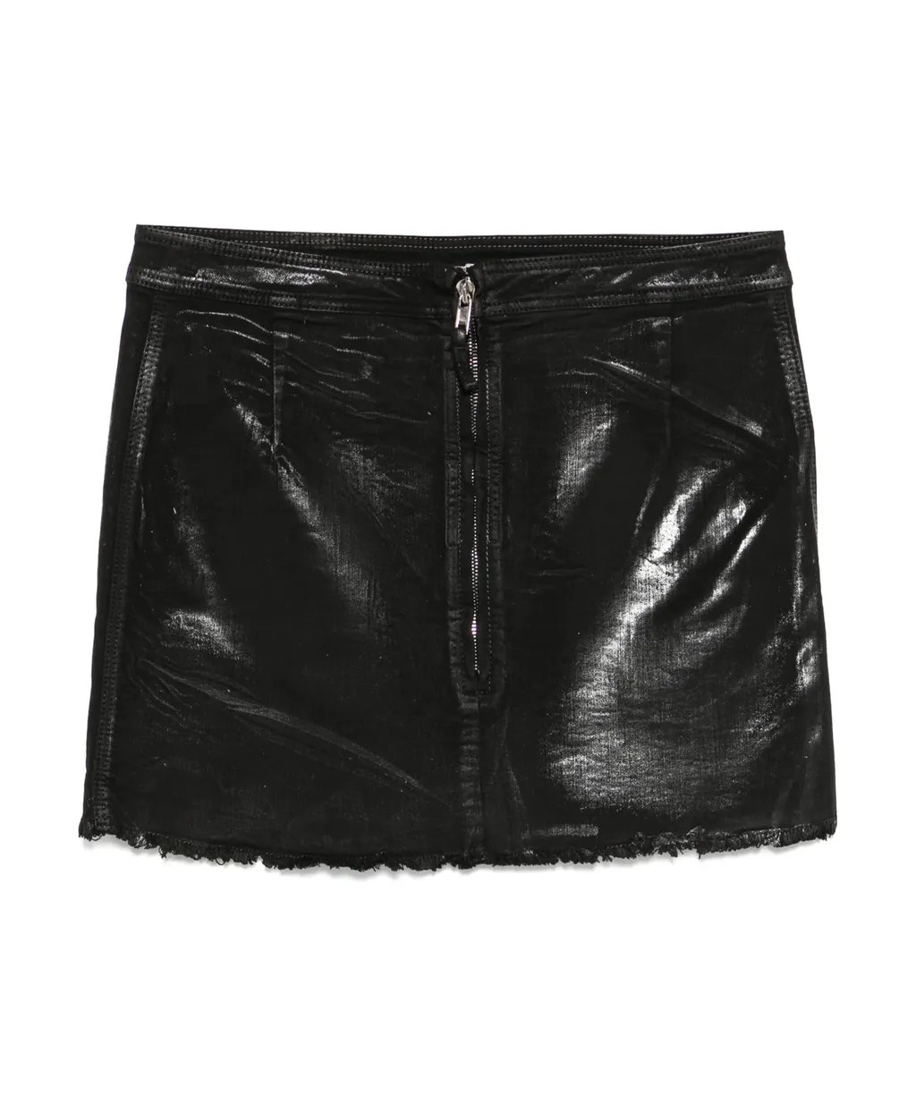 Coated Mini Skirt