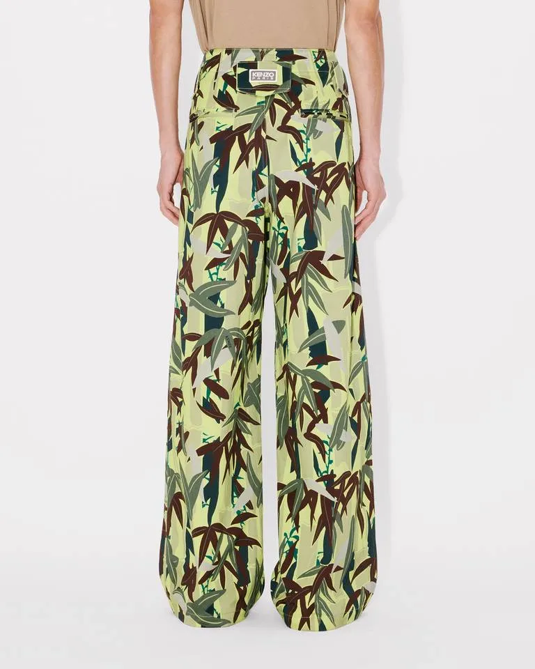 Oversized Pleated Pants In Cotton Kenzo Chiku-Rin Camo