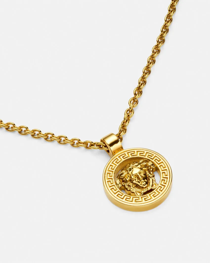Versace Medusa Pendant Polished Effect Necklace
