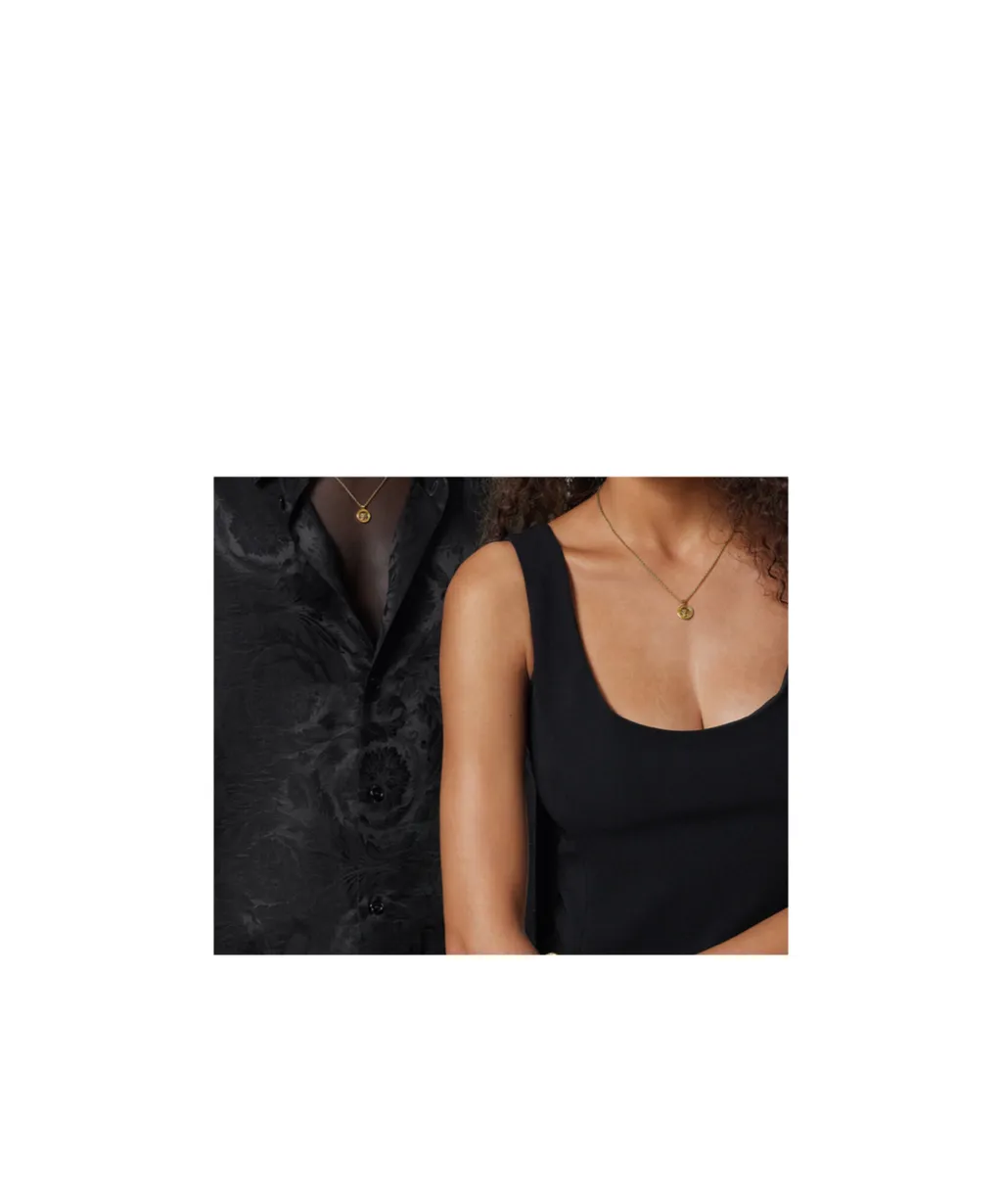 Versace Medusa Pendant Polished Effect Necklace