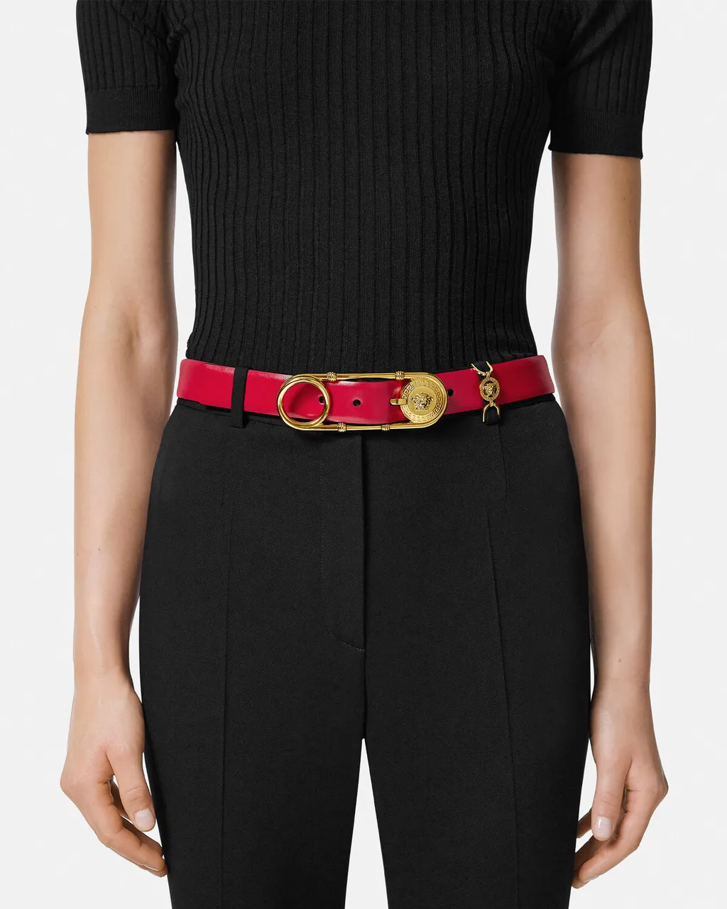 Versace Medusa Detailed Safety-Pin Belt
