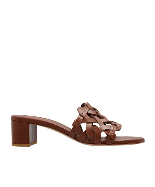 Gianvito Rossi Amalfi Interwoven Strap Mules