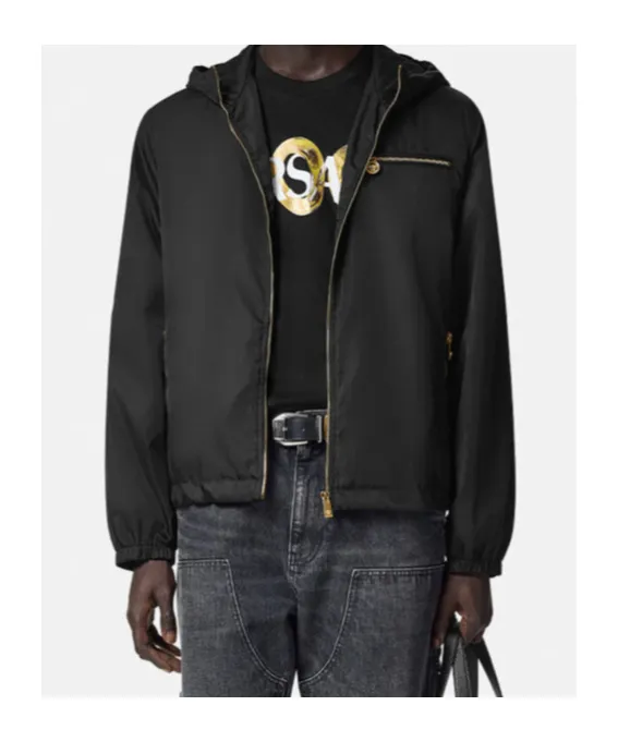 Versace Zip-Up Hooded Jacket