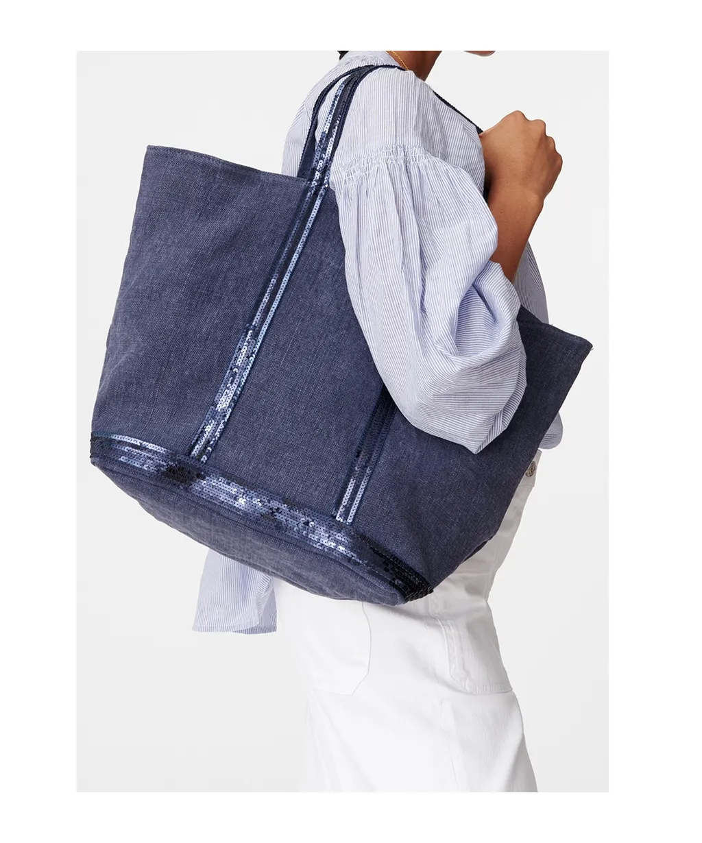 Large Cabas Sequin-Embellished Tote Bag