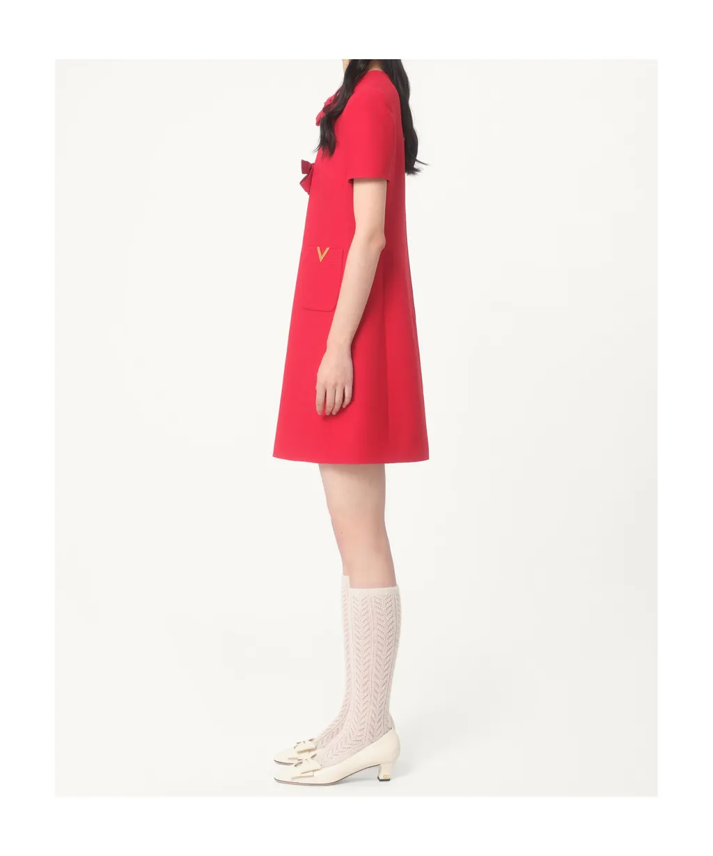 Valentino Bow Detailed A-Line Mini Dress