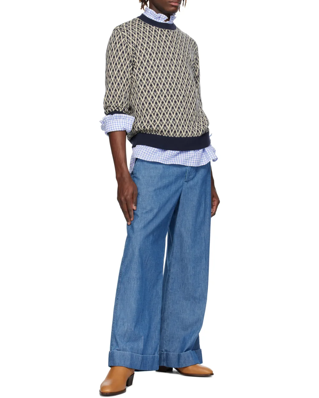 Valentino Garavani Toute La V Jacquard Knit Sweater