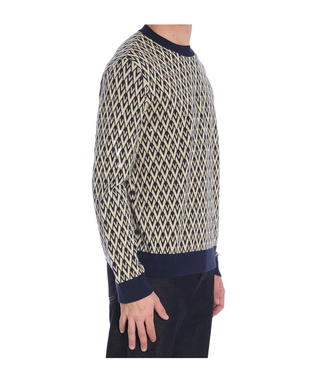 Valentino Garavani Toute La V Jacquard Knit Sweater