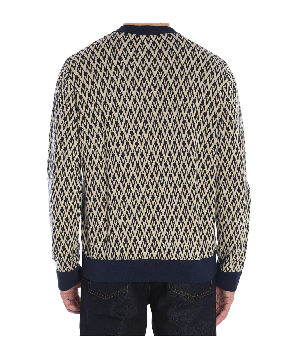 Valentino Garavani Toute La V Jacquard Knit Sweater