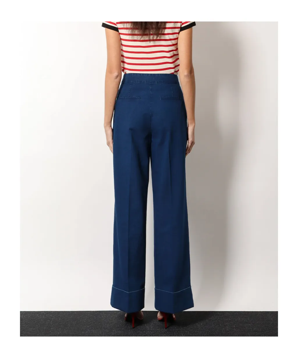 Valentino Button Detailed Straight Leg Jeans