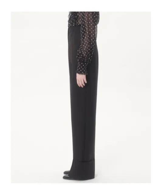 Valentino High Waist Straight Leg Trousers