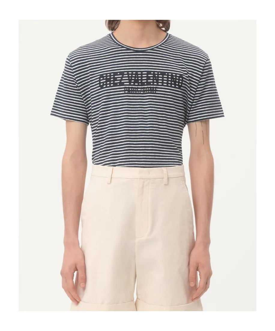 Valentino Striped Crewneck T-Shirt