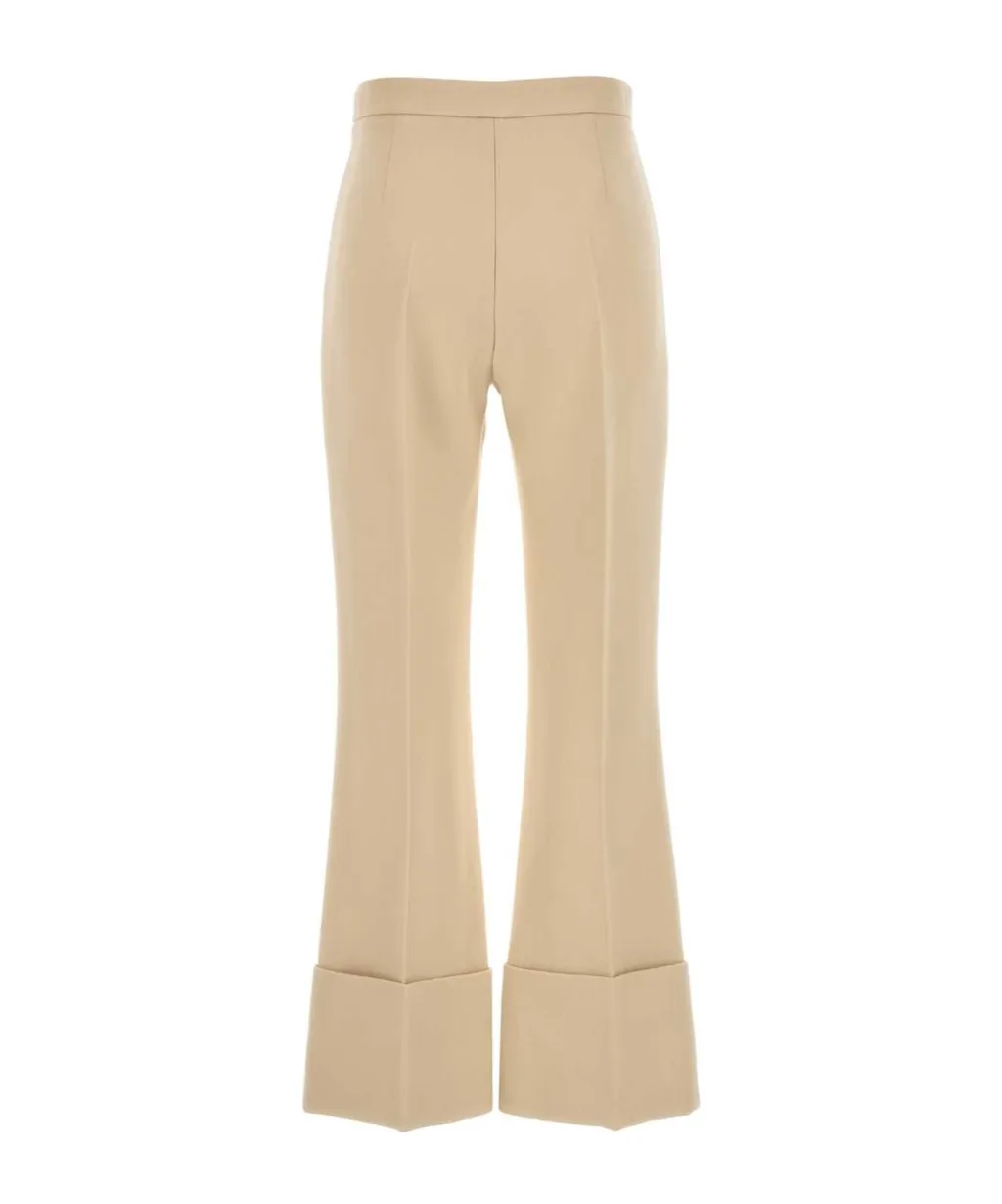 Valentino Turn-Up Cuff Wide Leg Pants