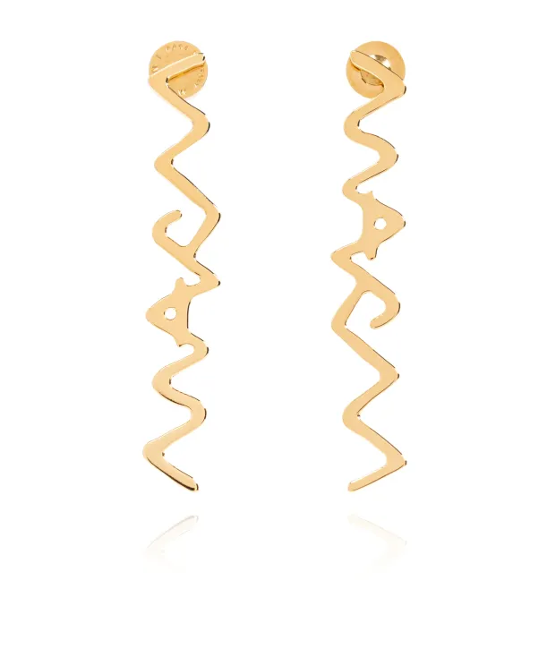 Marni Symbol Logo Plaque Earrings