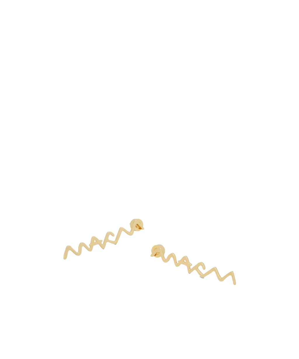 Marni Symbol Embellished Logo Plaque Earrings