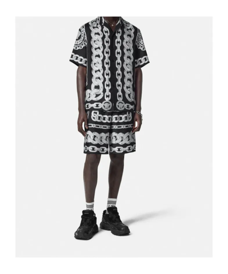 Versace Graphic-Printed Elasticated Waistband Track Shorts