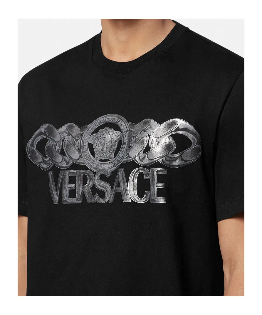 Versace Logo-Printed Crewneck T-Shirt