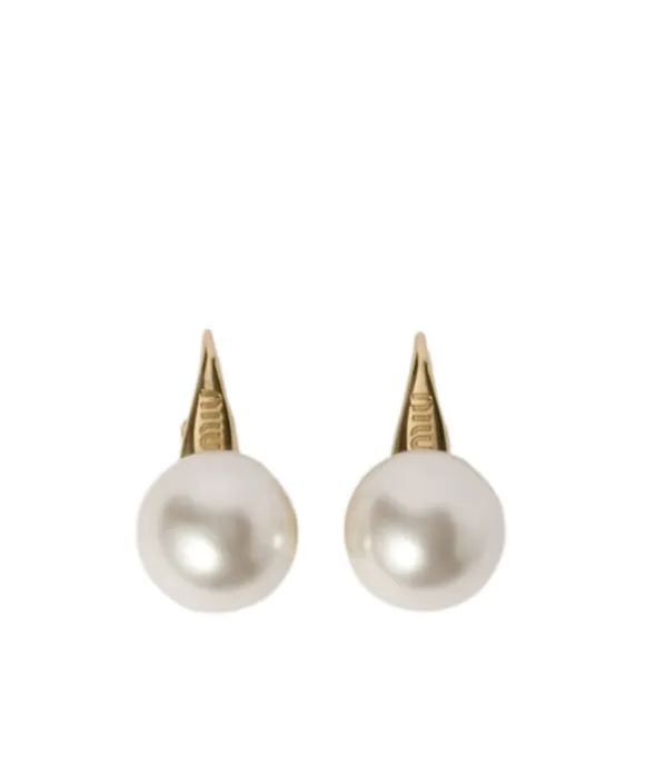 Miu Miu Logo-Engraved Earrings