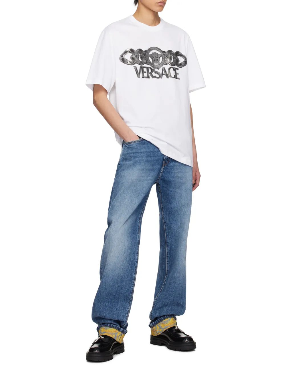 Versace Logo-Printed Crewneck T-Shirt