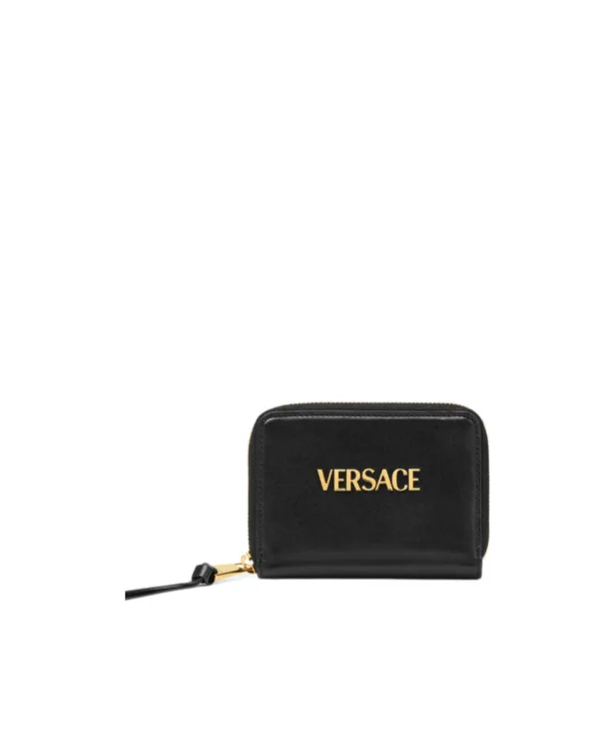 Versace Logo-Lettering Zipped Wallet
